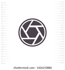 diaphragm vector icon 10 eps , Lorem ipsum Flat design