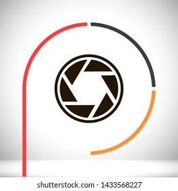 diaphragm vector icon 10 eps , Lorem ipsum Flat design