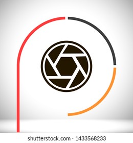 diaphragm vector icon 10 eps , Lorem ipsum Flat design