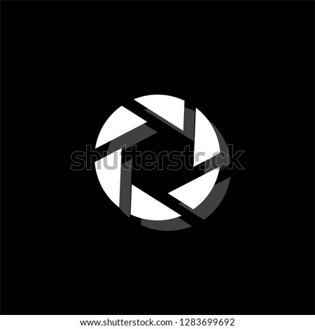 Diaphragm. White flat simple icon with shadow