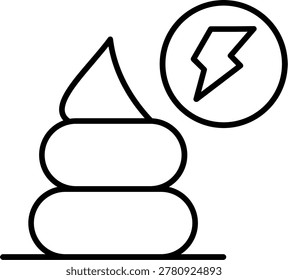 Diarrhea Icon Vector Element line icon design vector icons