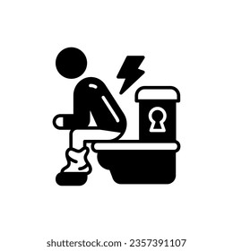 Durchfall-Symbol in Vektorgrafik. Illustration