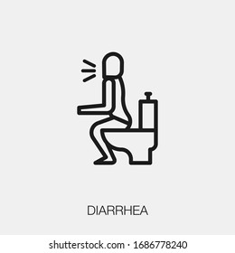 símbolo de signo vectorial de icono de diarrea