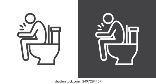 Diarrhea icon vector logo set collection for web app ui