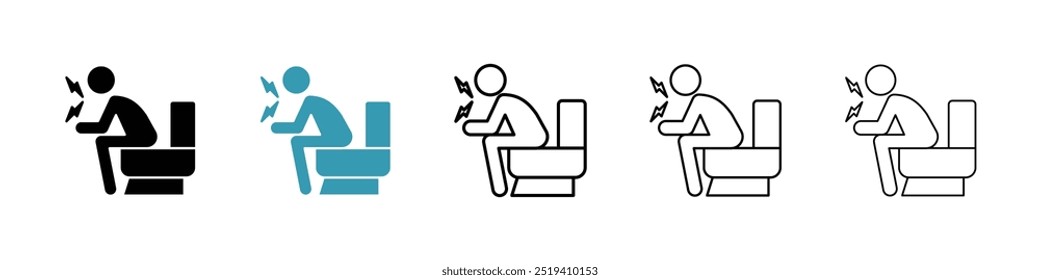Diarrhea icon vector icon set. EPS 10