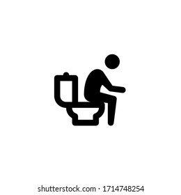 Diarrhea Vector Icon Design On White Stock Vector (Royalty Free) 1714748254