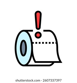 diarrhea warning color icon vector. diarrhea warning sign. isolated symbol illustration