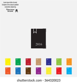 diary for 2016 vector illustration