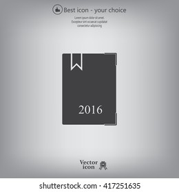 diary for 2016 vector illustration