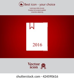 diary for 2016 vector illustration