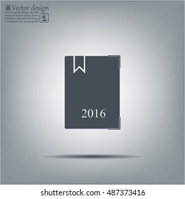 diary for 2016 vector illustration