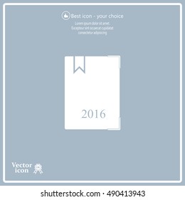 diary for 2016 vector illustration
