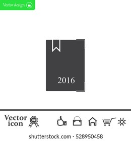 diary for 2016 vector illustration