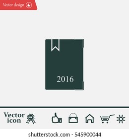 diary for 2016 vector illustration