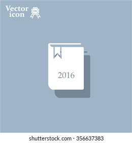 Diary 2016, vector stationary notebook