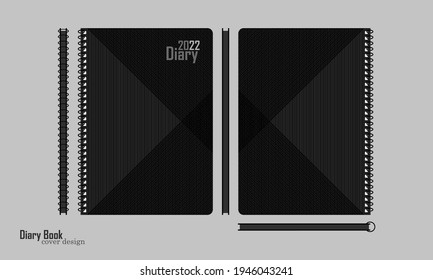 Diary book cover design illustration EPS file