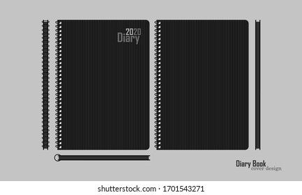 Diary book cover design illustration-EPS file