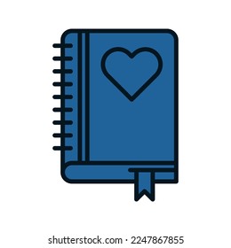 Diary book icon. sign for mobile concept and web design. vector illustration