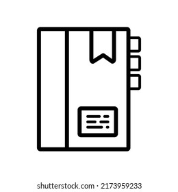 diary book icon vector illustration logo template for many purpose. Isolated on white background.