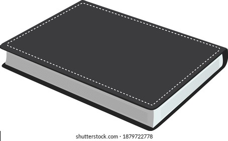 Libro diario, ilustración, vector sobre fondo blanco.