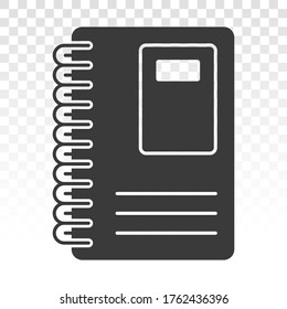 Diary book or journal flat icons for apps and websites