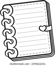 diary book note letter for writing sketch for coloring