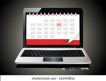 A diary book on a laptop screen.