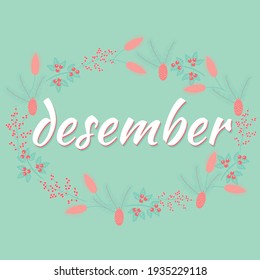 diary, calendar month desember vector