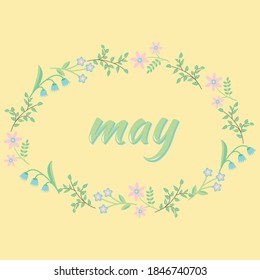 diary, calendar month may vector