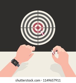 Diary. Completing tasks. The vector color illustration