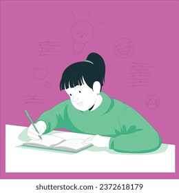 diary concept vector design illustration