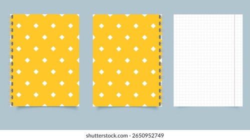 Diary Cover. Orange Diamond Cover for Notebook. For notes.