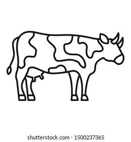 Diary cow icon. Outline diary cow vector icon for web design isolated on white background