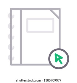 diary cursor color line icon