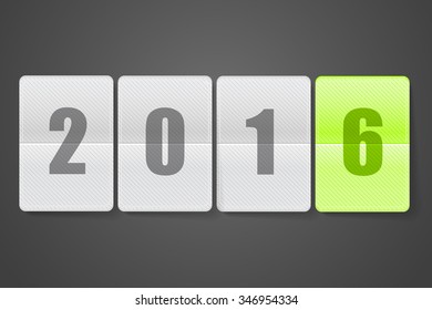 Diary with digits. Happy new 2016 year