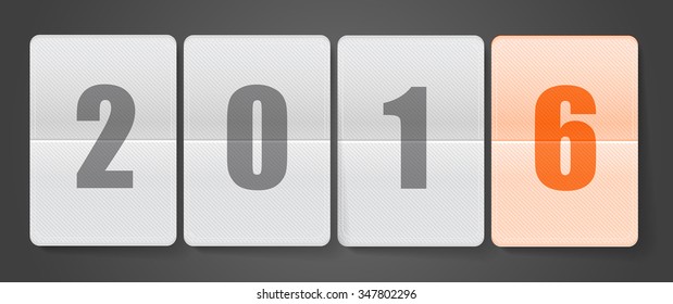 Tagebuch mit Ziffern. Frohes neues Jahr 2016