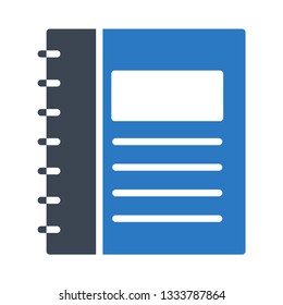 diary glyph double color icon 