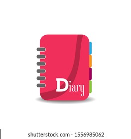 Diary icon can be used for application, pictogram,sign