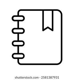 Diary icon color editable on white background