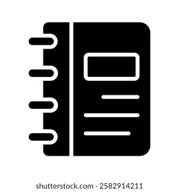 Diary icon color editable on white background