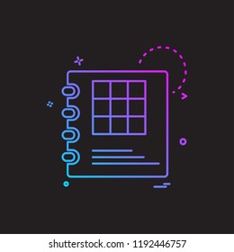 Diary icon design vector
