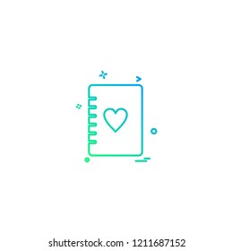 Diary icon design vector
