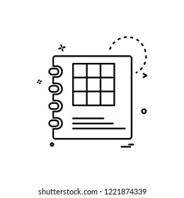 Diary icon design vector