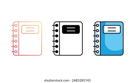 Diseño de icono de diario con fondo blanco ilustración de stock