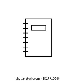 a diary icon. Element for mobile concept and web apps. Thin line  icon for website design and development, app development. Premium icon on white background on white background