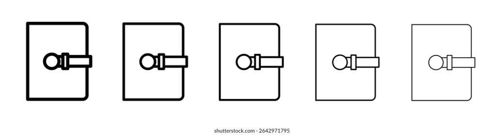 diary icon Flat design on isolated background