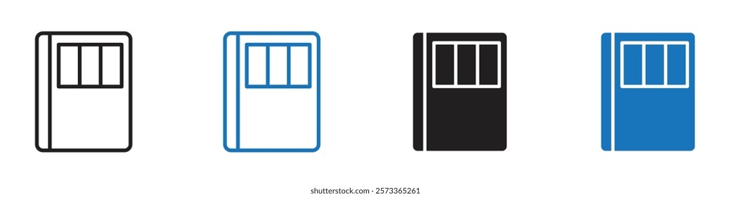 Diary icon Flat line symbol