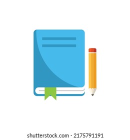 Diary icon in flat style. Notebook vector illustration on isolated background. Notepad sign business concept.