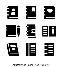diary icon isolated sign symbol vector illustration - Collection of high quality black style vector icons
