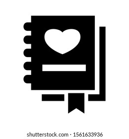 diary icon isolated sign symbol vector illustration - high quality black style vector icons
